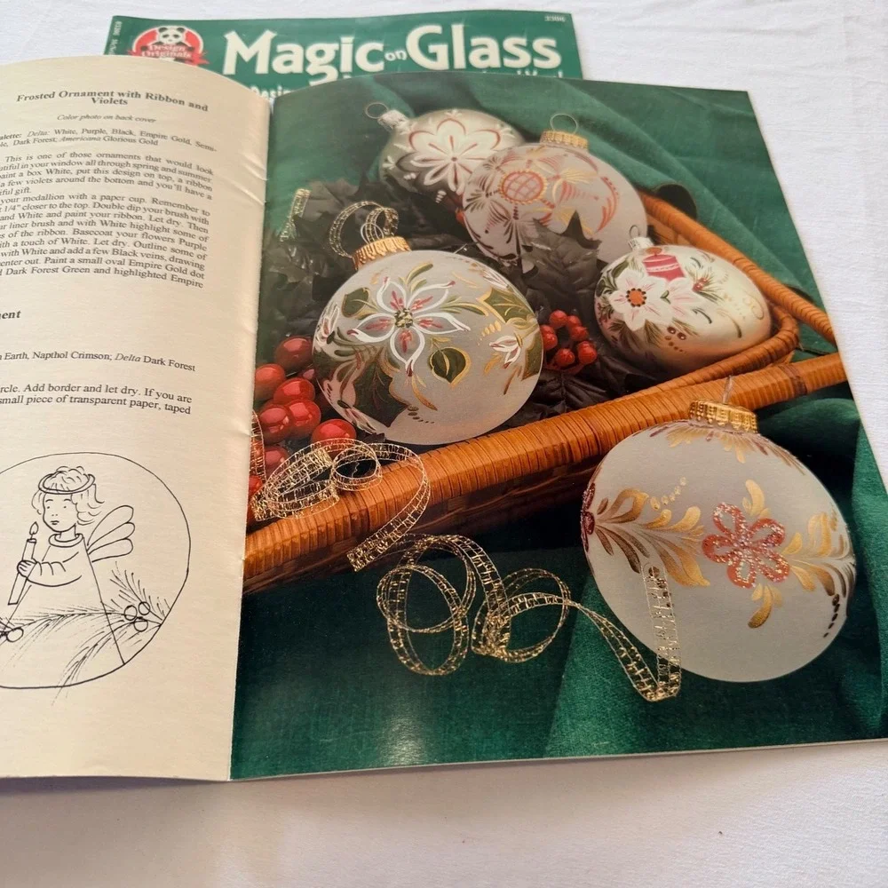 Design‎ Originals Kugeln II & Magic on Glass Ornament Craft Book Lot of 2